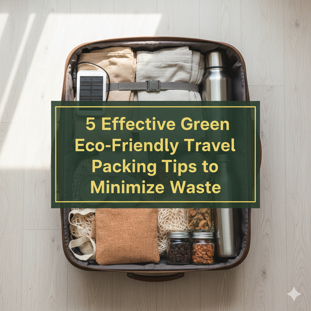 5 Effective Green Eco-Friendly Travel Packing Tips to Minimize Waste